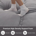 Japanese Floor Mattress, 4" Japanese Futon Mattress, Foldable & Portable Shiki Futon (shikibuton), Roll Up Thicken Sleeping Tatami Mat Sleeping Pad for Camping (Grey, 39 x 80)