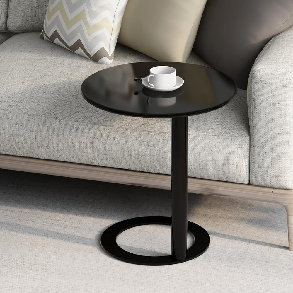 Round Side Table C-Shaped Side Table Sofa Side Table Round Coffee Table Bedsi...