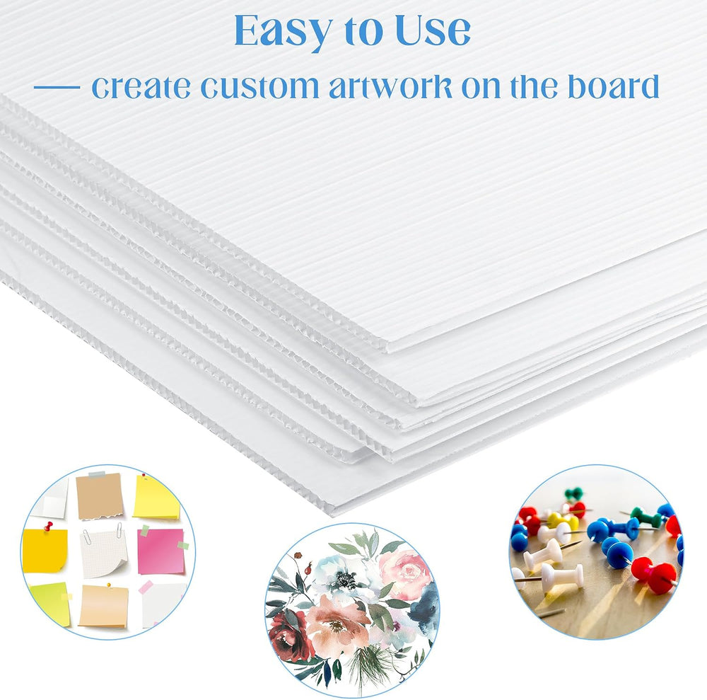 Aneco 12 Pack Corrugated Plastic Sheets 24 x 36 Inch Waterproof Blank Yard Si...
