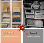 Yociyoga 6-Tier Stackable Closet Organizers and Storage Shelves, Closet Shelf Organizer Basket Bins, Foldable Sweater Storage for Clothes Organizer System, White（Patent No. 30022416）