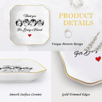 Friend Gifts for Women, Thank You Gift for Best Friend, Golden Girls Merchandise, Ceramic Jewelry Dish Tray, Trinket Dish, Friendship Gift for Friends Sisters Bestie BFF, Thank You for Being A Friend
