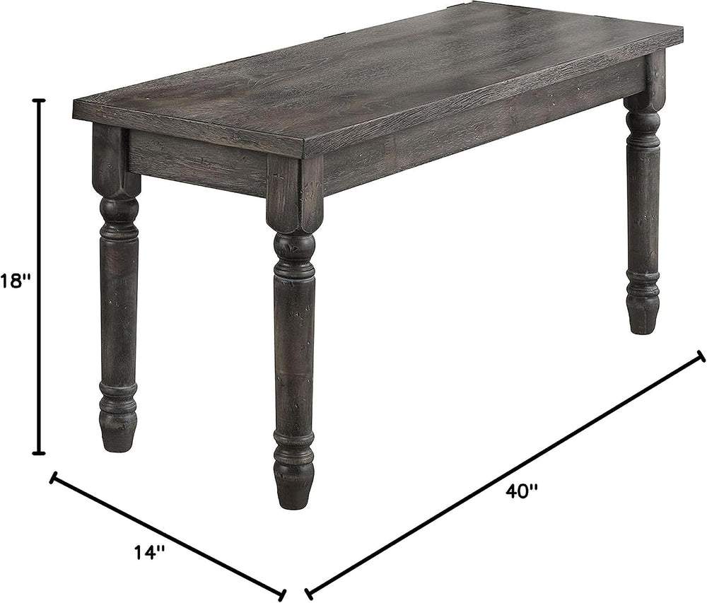 ACME Furniture Wallace Weathered Blue Washed Bench