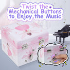 Girls Musical Jewelry Box with Drawer and Spinning Ballerina,Fairy Disign Kids Music Box for Little Girls Gifts Jewel Storage for Kids Ages 3-10