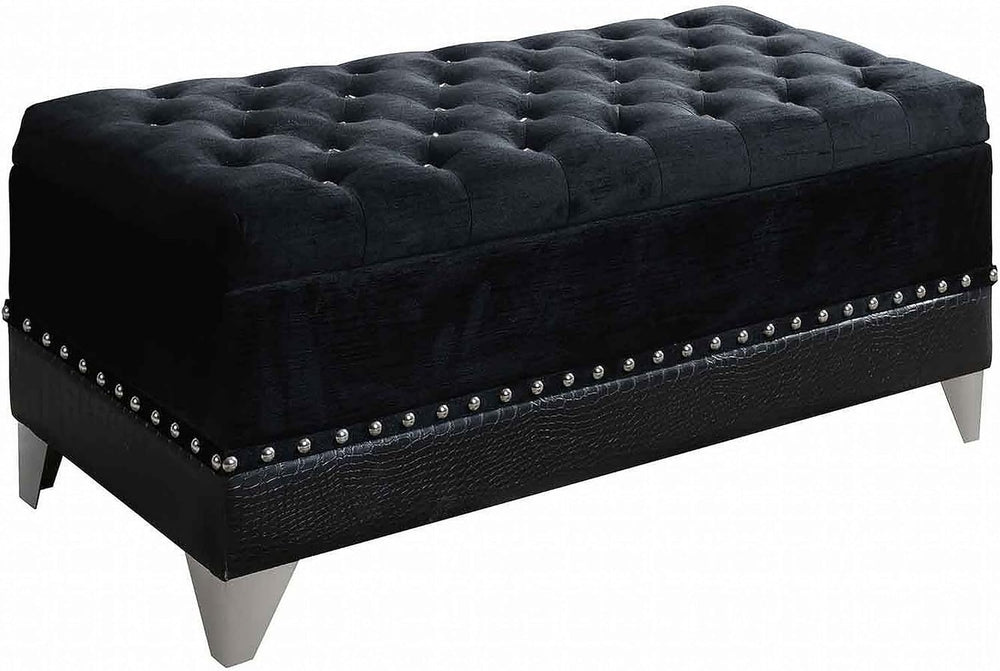 Coaster Home Furnishings - Barzini - Velvet Storage Bench with Button Tufting...