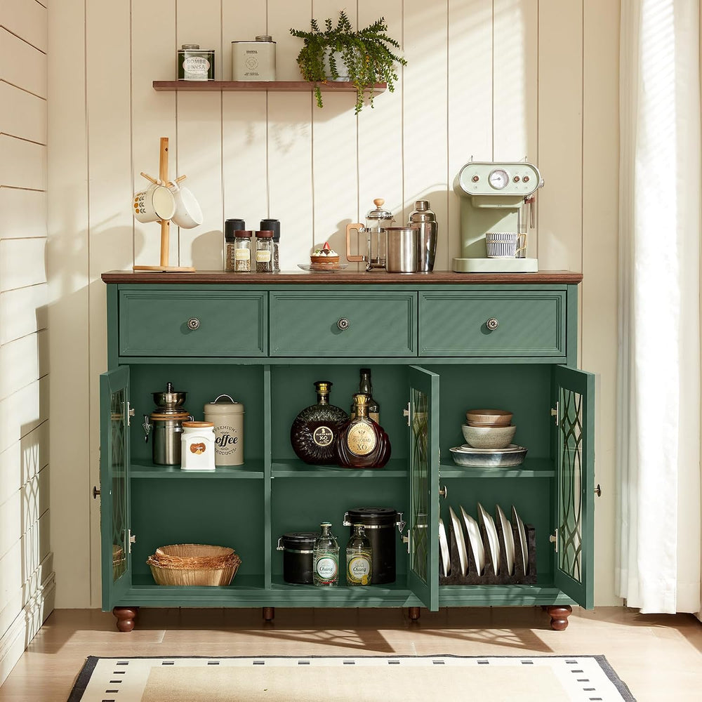 Joaxswe Farmhouse Sideboard Buffet Cabinet with Storage,48" Large Creden...