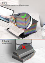 Expanding File Folders with Handle,Accordion File Organizer 13 Expandable Pockets,Portable Filing Box,Adjustable Support Strap,Colored Tabs,Paper Document Organizer,A4/Letter Size Diamond