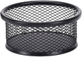 Black Metal Paper Clip Holder Mesh Paperclip Bowl Binder Clip Dispenser Desk Bobby Pin Container Organizer for Home Office Classroom School Desk Supplies Holders