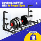 Under Desk Cable Management Tray, Xpatee Upgraded Wire Management No Drill No Screws, Cable Tray with Clamp for Wire Organizers, Computer Cord Rack for Office, Home - No Damage to Desk Black