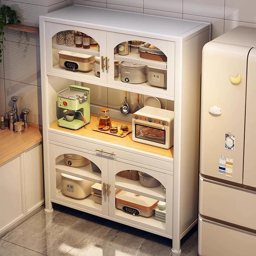 JKGHK Kitchen Pantry Cabinet Buffet with Drawer Storage, 72.8in Microwave Sta...