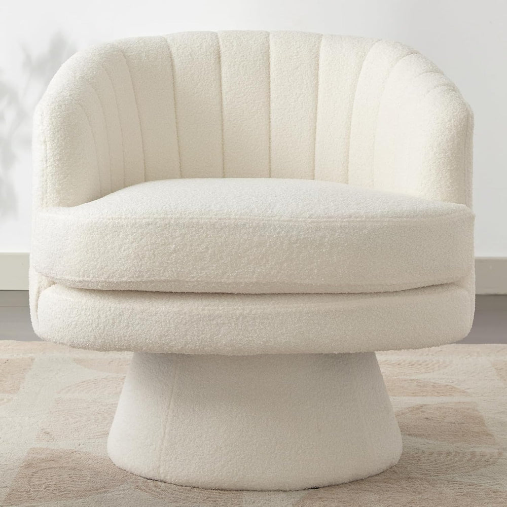CANMOV Swivel Accent Chair with Armrest, Modern 360 Degree Swivel Barrel Chai...