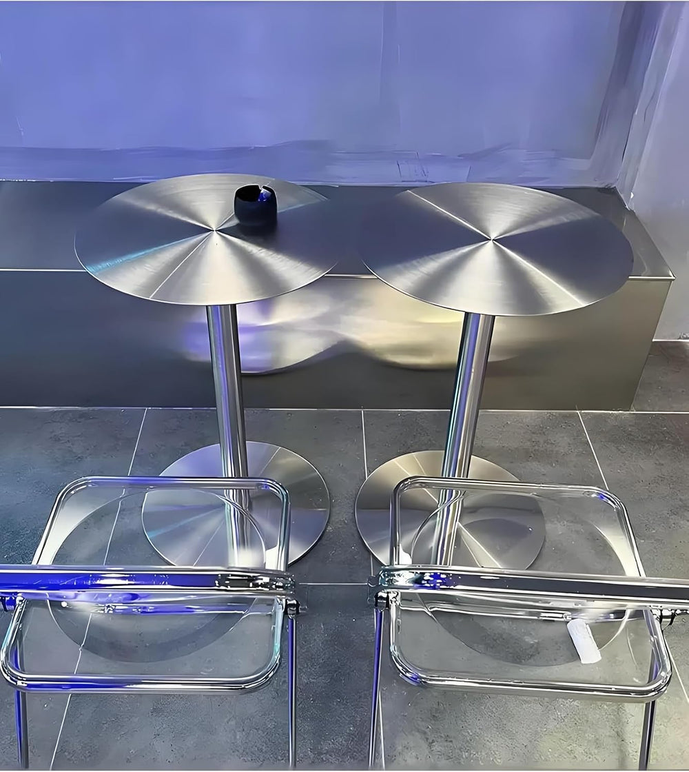 Round Bar Table,Sofa Side Table for Living Room,Freestanding Breakfast Desk w...