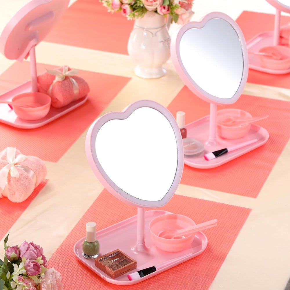 8 Pcs Heart Mirror Spa Party Favors for Girls Sleepover