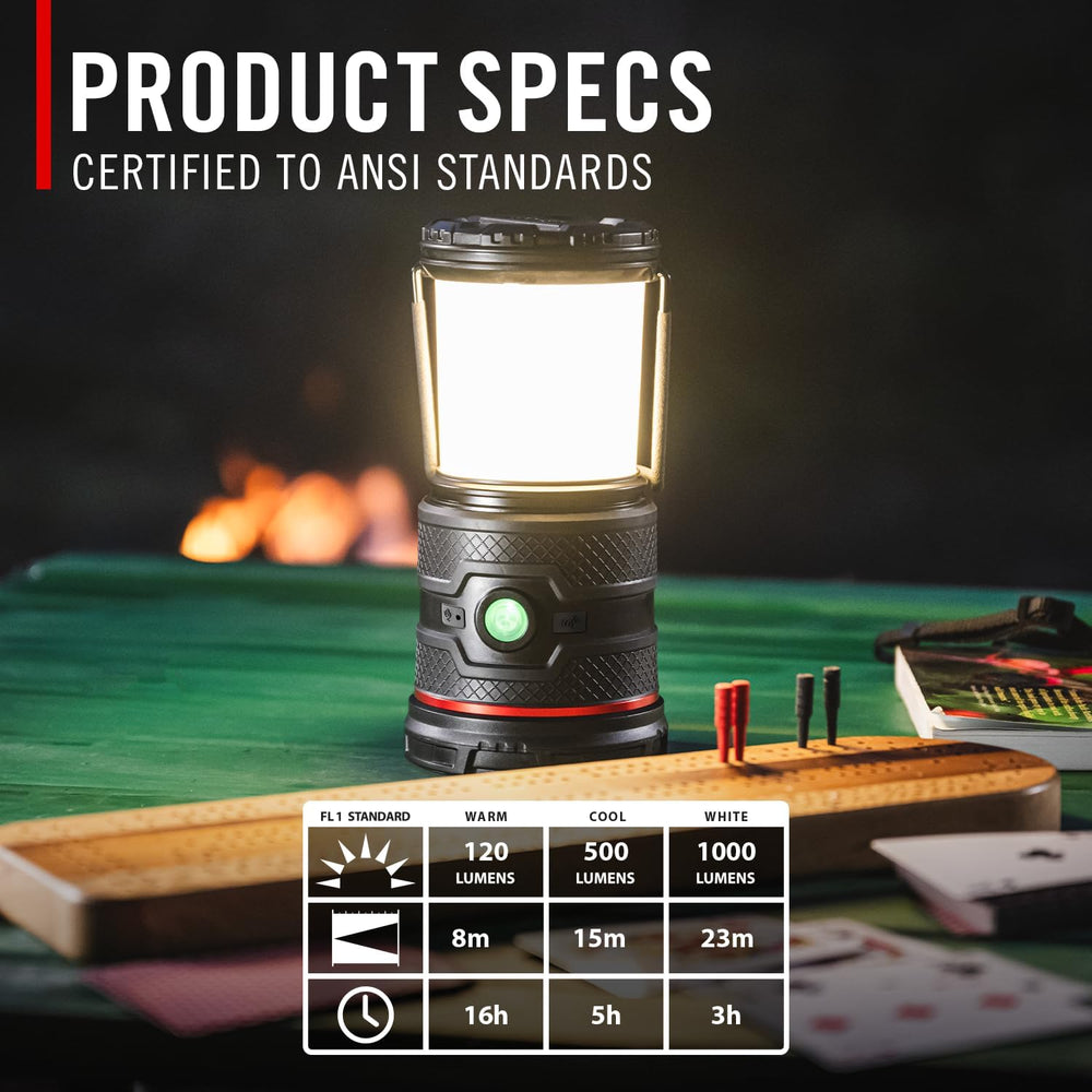 Coast EAL35R 1000 Lumen Voice-Controlled LED Emergency & Camping Area Lan...