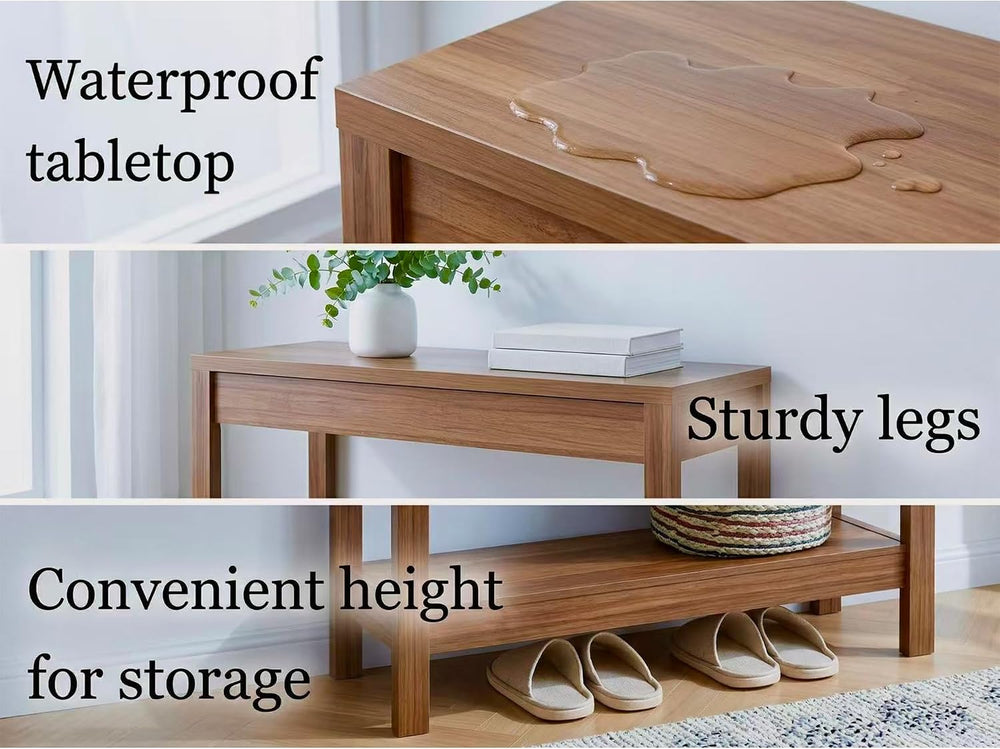 47" Entryway Table, Narrow Console Sofa Table, with Outlets and USB-C Po...