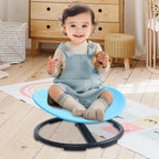 Sensory Spinning Chair for Kids, Autisms Swivel Chair for Body Coordination Training, Sit and Spin Toy, Non-Slip Metal Base, Indoor and Outdoor Activity Toy for Children Blue
