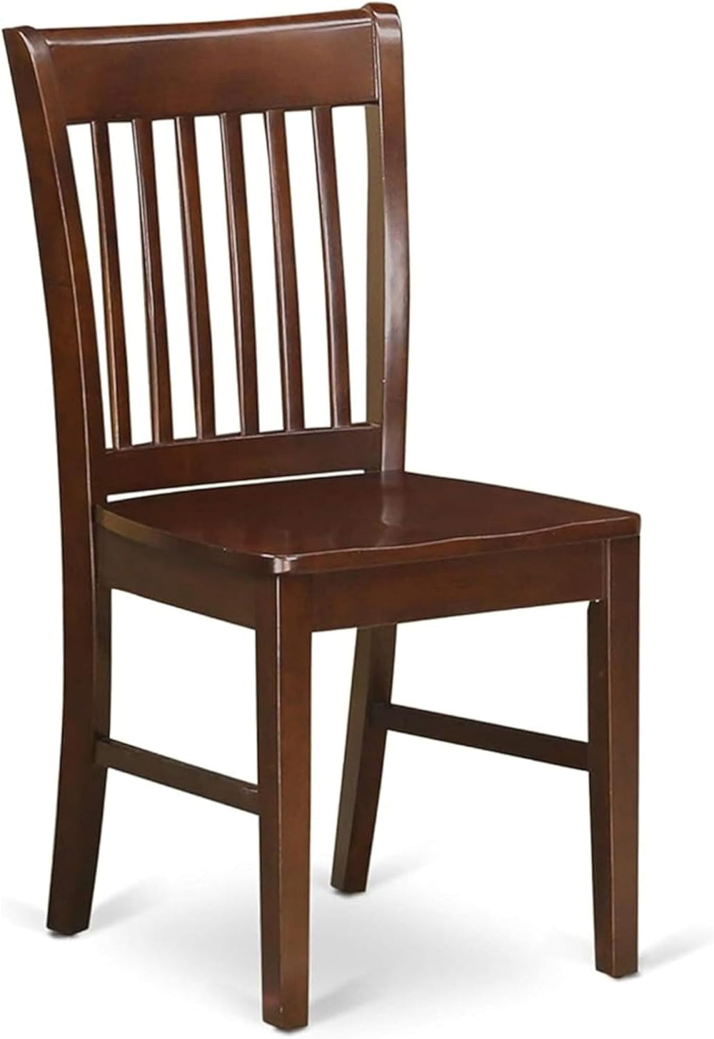 East West Furniture NFC-MAH-W Norfolk Dining Room Chairs - Slat Back Solid Wo...