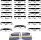 20 Pieces Bed Sheet Organizer Bands, Sheet Organizers and Storage Label Bands, Sheet Label for Bedding, Sheets Organizer for Closet,Sheet Keepers Linen Labels Bedding Bands