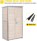 Aivituvin Outdoor Storage Shed with Floor - Strong Metal Frame, Adjustable Shelves, Ventilated Blinds - Ideal for Garden Tools Cabinets Waterproof - Best in Sheds & Outdoor Storage