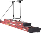 TRUSOON Ladder Storage, Larger Pulley Ladder Hoist, Self Locking Function Ladder Hanger, Garage Ceiling Mount Lift System for Kayak, Cargo Box, Canoe, Bike,Fit 10-14 Foot Ceilings, Hold 150 lbs