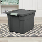 Sterilite Latch Tote Storage with Lids for Home & Office, 12 Gallon, 6-Pack | Heavy-Duty and Stackable Plastic Containers with Latches for Closet, Cabinet, Bedroom, Bathroom and Dorm Room Organization