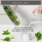 Herb Saver for Refrigerator, Cilantro Container for Fridge, Fresh Herbs Lettuce Keeper for Refrigerator Parsley Mint Leaves Fresh Herb Keeper, Refrigerato Storage for Fresh for 2-3 Weeks