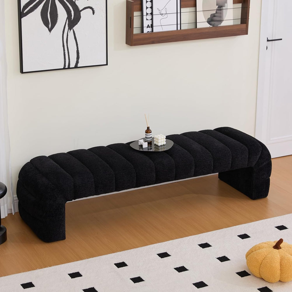 Chifee & Vingol 69.7" W Modern Living Room Bench Upholstered Bedroom...