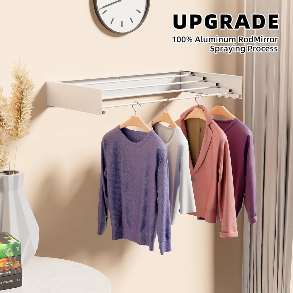 Wall Mounted Drying Rack for Small Space, 23.6" Foldable Collapsible Lau...