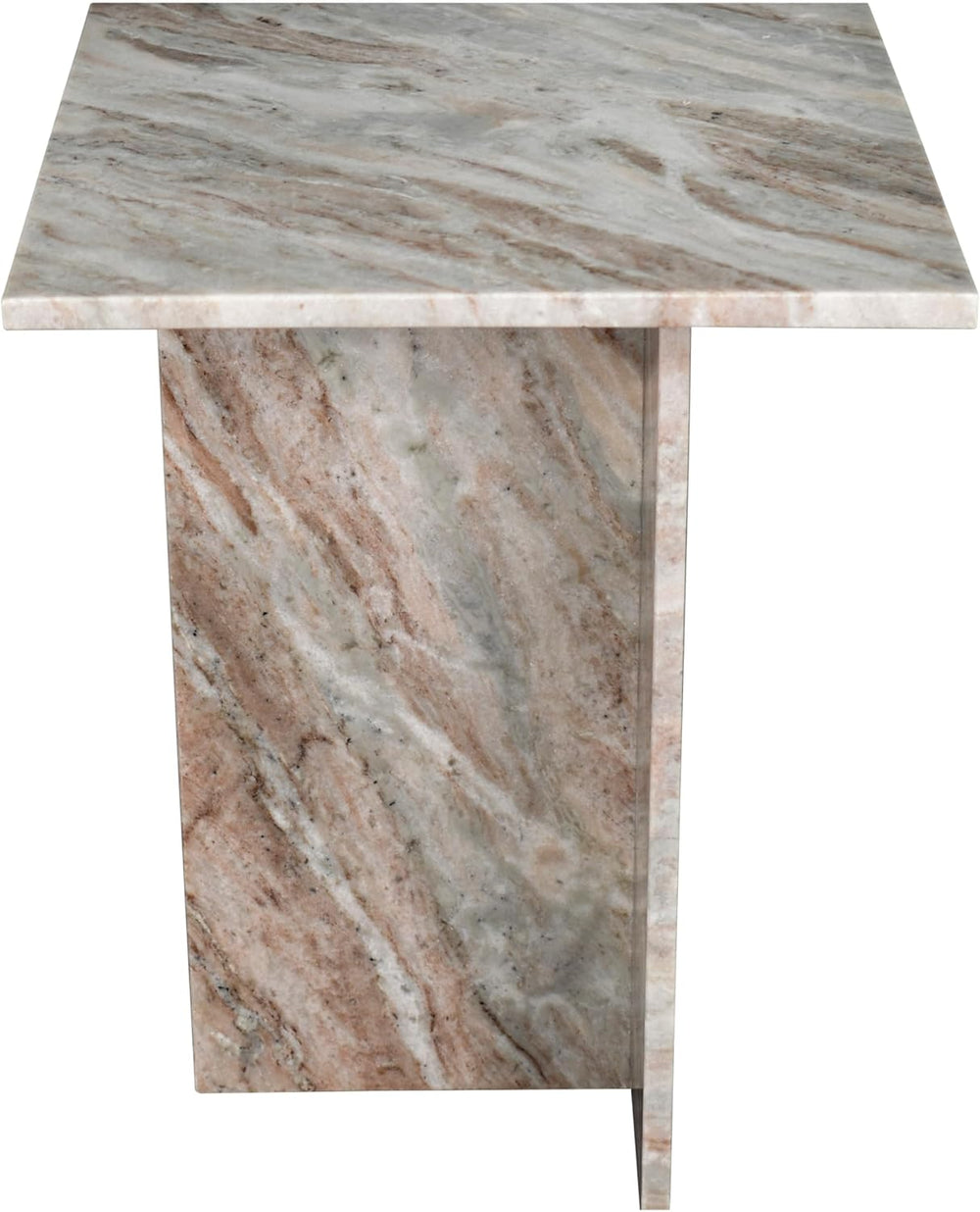 Eyely BTM1104A Thorne 18.5" Contemporary Natural Marble Handmade T-Shape...