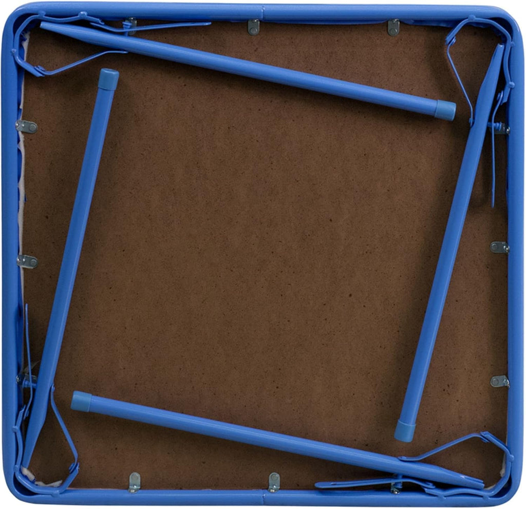 Flash Furniture Mindy Kids Colorful 3 Piece Folding Table and Chair Set & Mindy Kids Blue Folding Table