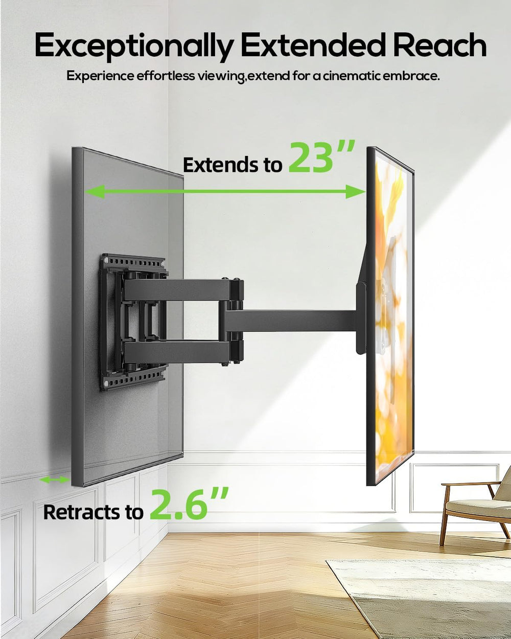 USX MOUNT Full Motion TV Wall Mount for Large TVs 42-97 Inch up to 150 lbs | ...