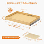 ALINE FURNITURE Pull Out Drawers for Cabinets Birch Wood, 30" W X 21" D Soft Close Slide Out Drawer for Kitchen Cabinets, Pull-out Shelves, Sliding Shelf for Pantry Cabinet Organizer
