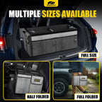 MIKKUPPA Car Trunk Organizer - 65L Collapsible Trunk Organizer with Lid, Sturdy Car Storage for SUV Auto Truck Van with Adjustable Straps and Non Slip Bottom (Gray)