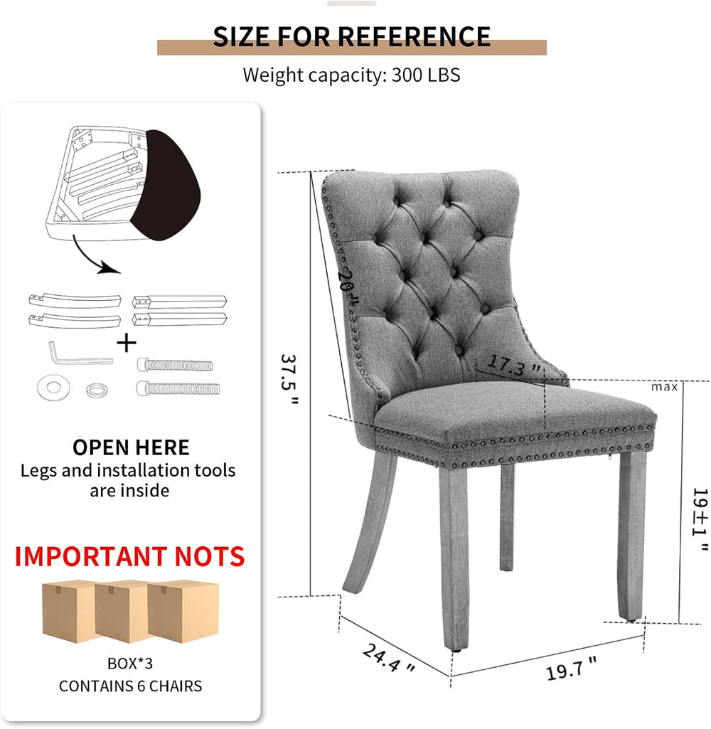 Espresso Brown Mid Century Modern Dining Chairs Set of 6, Velvet Upholstered ...