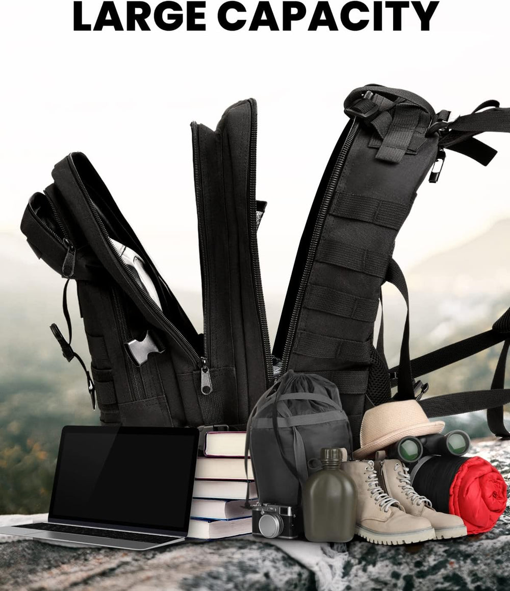 Vihir Multi-Purpose Military Tactical Backpack for Hiking, Everyday Use, Emer...