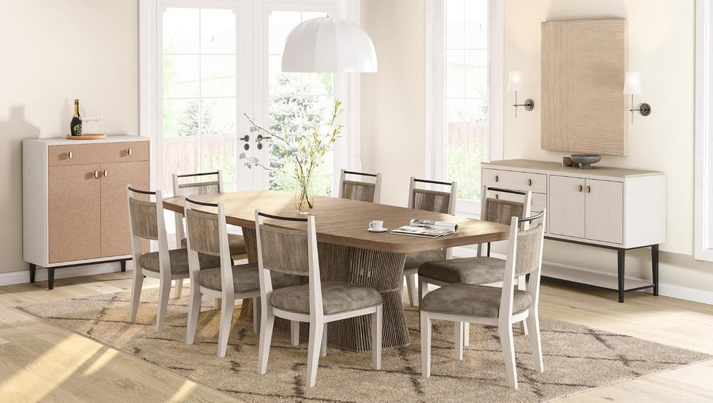 White Solid Wood Server with Metal Base, Solid Wood + MDF | Modern server wit...