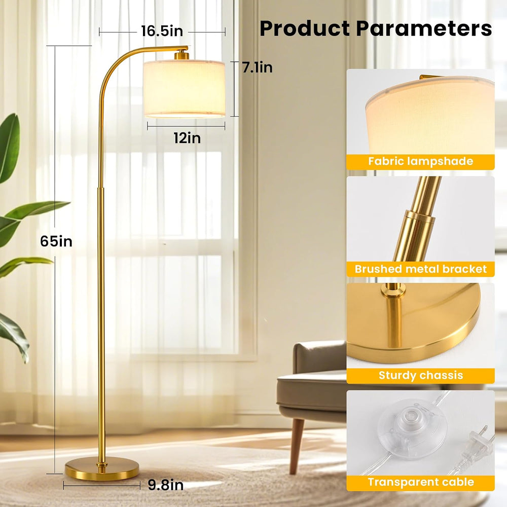 Floor Lamp for Living Room with Remote,Dimmable Tall Standing Lamps,Modern Fl...