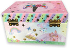 BinkeGG Play [ Twinkle Twinkle Little Star ] (60 Tunes Option) Children Jewelry Box Unicorn Jewelry Music Box for Girls Jewelry Storage Box with Sankyo Musical Box Mechanism