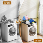 Washer and Dryer Countertop with Retractable Shelf and Silicone Mat, Universal Front Load Washer and Dryer Countertop Set, Washer Dryer Shelf with Mat for Laundry Room Organization (14-25 Inch)