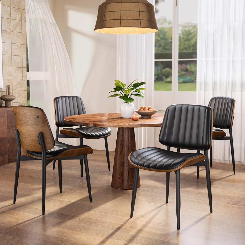 YaFiti Dining Chairs Set of 2, Mid Century Modern PU Leather Kitchen Chairs |...