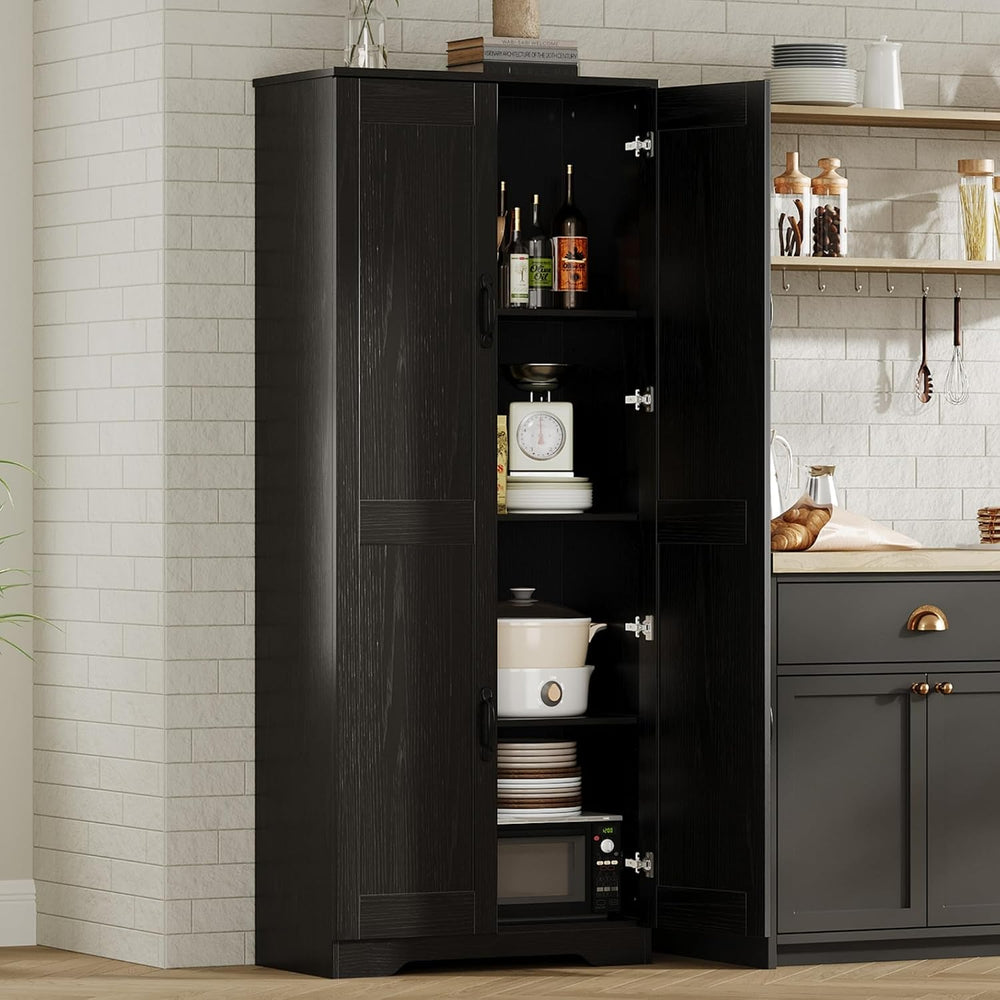 GarveeHome Tall Kitchen Pantry Cabinet, 60 in Storage Cabinet with 2 Doors an...