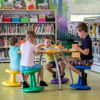 Kore Pre-Teen Wobble Stool, Flexible Seating, Ages 10-11, 18.7in, Teal | Wiggle chair for classroom and home boosts focus, improves posture, and provides an energy outlet; anti-tip base; Made in USA