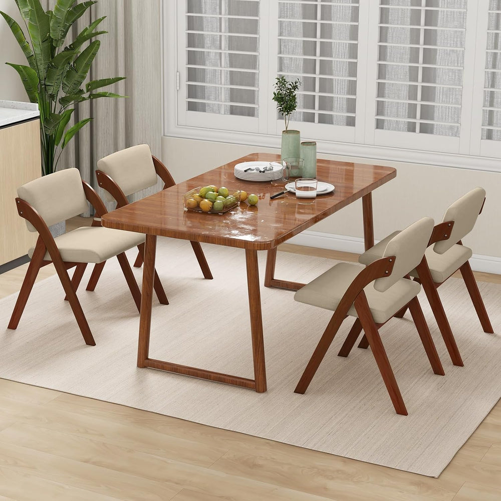 GOFLAME Folding Dining Chairs Set of 2, Upholstered Kitchen Chairs with Padde...
