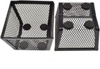 HAHIYO Stackable Paper Clip Mesh Holder cup 2.2" Height 2 Pack Black Sturdy PaperClip Holder Container for Desk Drawer Organizer Collection for Home Office School Soft Foam Feet No Sharp Edges