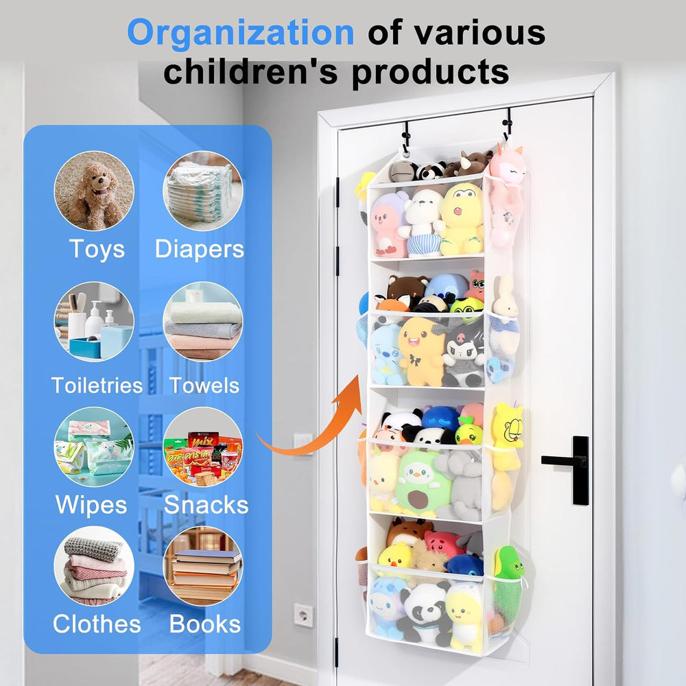 Toread Over the Door Stuffed Animal Storage, Holds Up To 75 lbs, Easy View Ov...