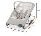 Ingenuity Keep Inmotion Automatic Baby Rocker Seat, with Remote Control for Vibration, Music & Volume Control, Premium Materials, 0-6M - Soulful Skies