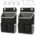 Hanging Basket for Organizing, Wall Organizer with Pockets and Over The Door Organizer，Can for Home, Closet, Office and Camper (Black2)