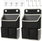 Hanging Basket for Organizing, Wall Organizer with Pockets and Over The Door Organizer，Can for Home, Closet, Office and Camper (Black2)