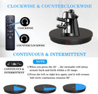 JAYEGT Motorized Rotating Display Stand, 360 Degree Electric Rotating Potography Turntable for Products Display，Live Video Show, Remote Control Angle, Speed (Black/ 20.5inch /330Lbs Load/Wired)