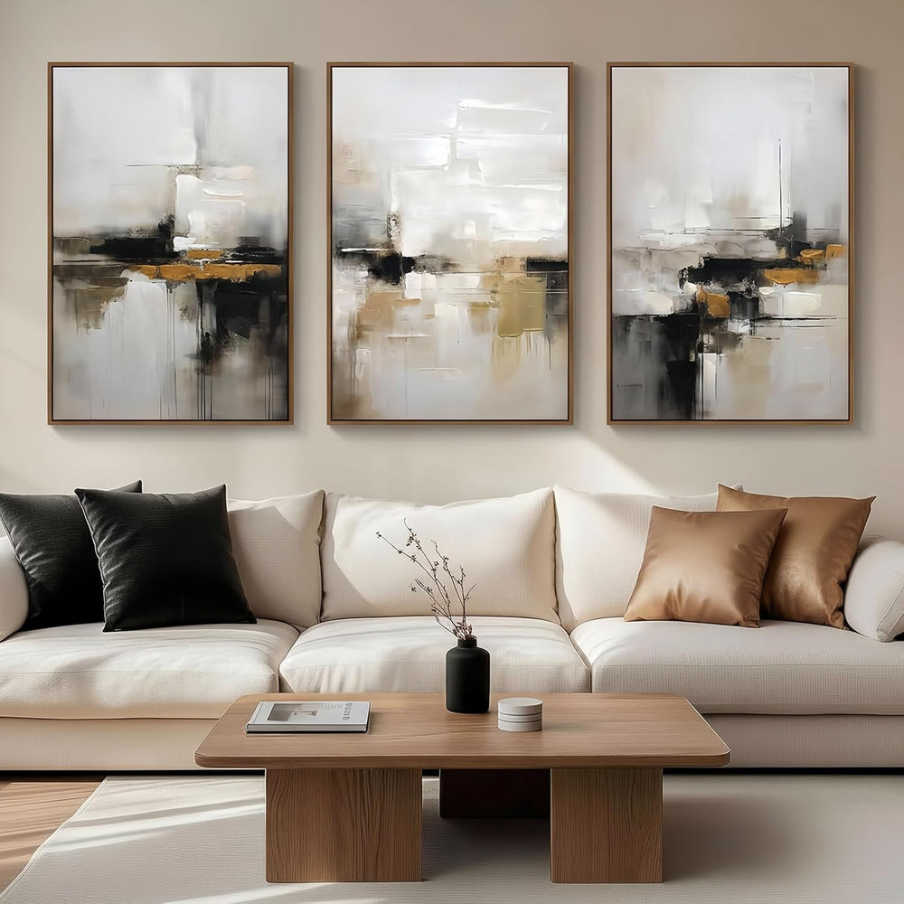 Zessonic Neutral Abstract Landscape 3D Textured Modern Wall Art,24"x36&q...