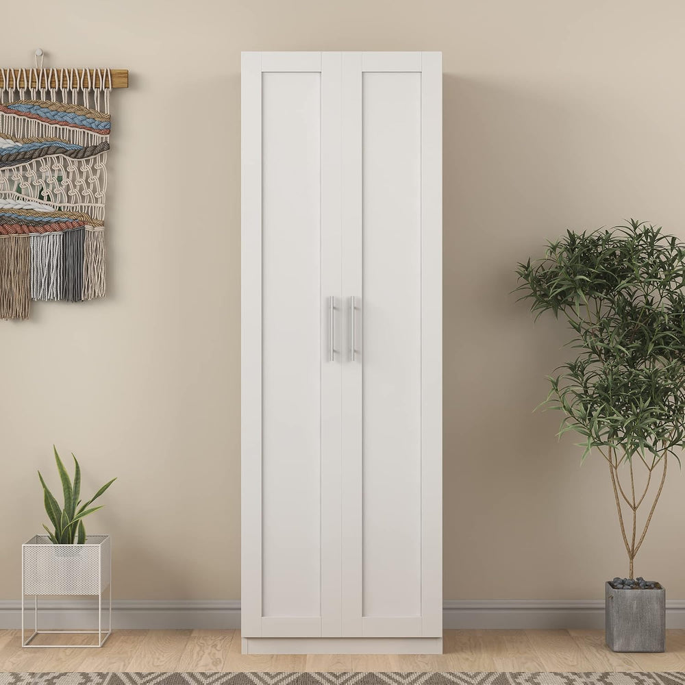 LUMISOL High Kitchen Pantry Cabinet with 2 Doors, Buffet Cupboards Sideboard ...
